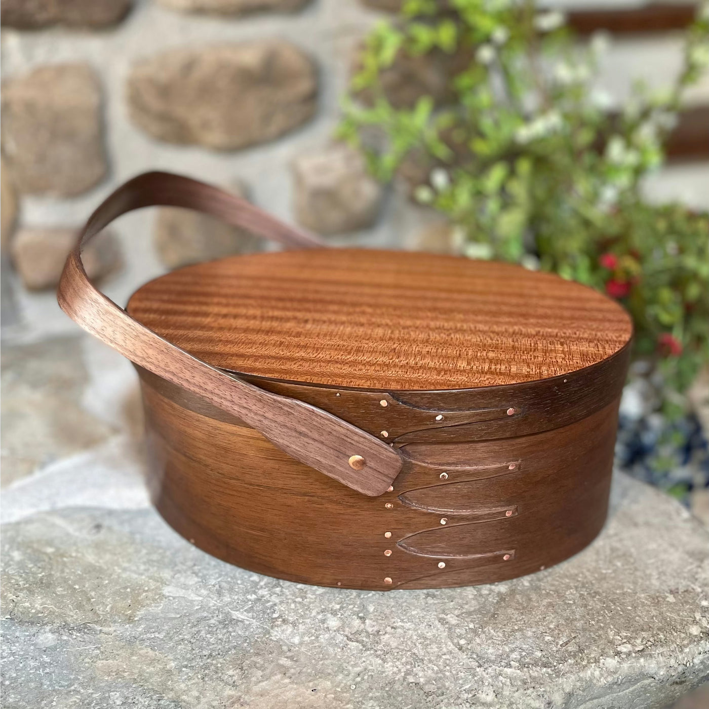 Keller Krafted | #6 Shaker Swing Handle Sewing Box - Walnut