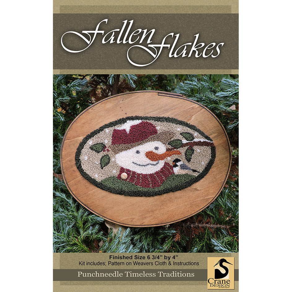 Crane Design ~ Fallen Flakes Punch Needle Pattern