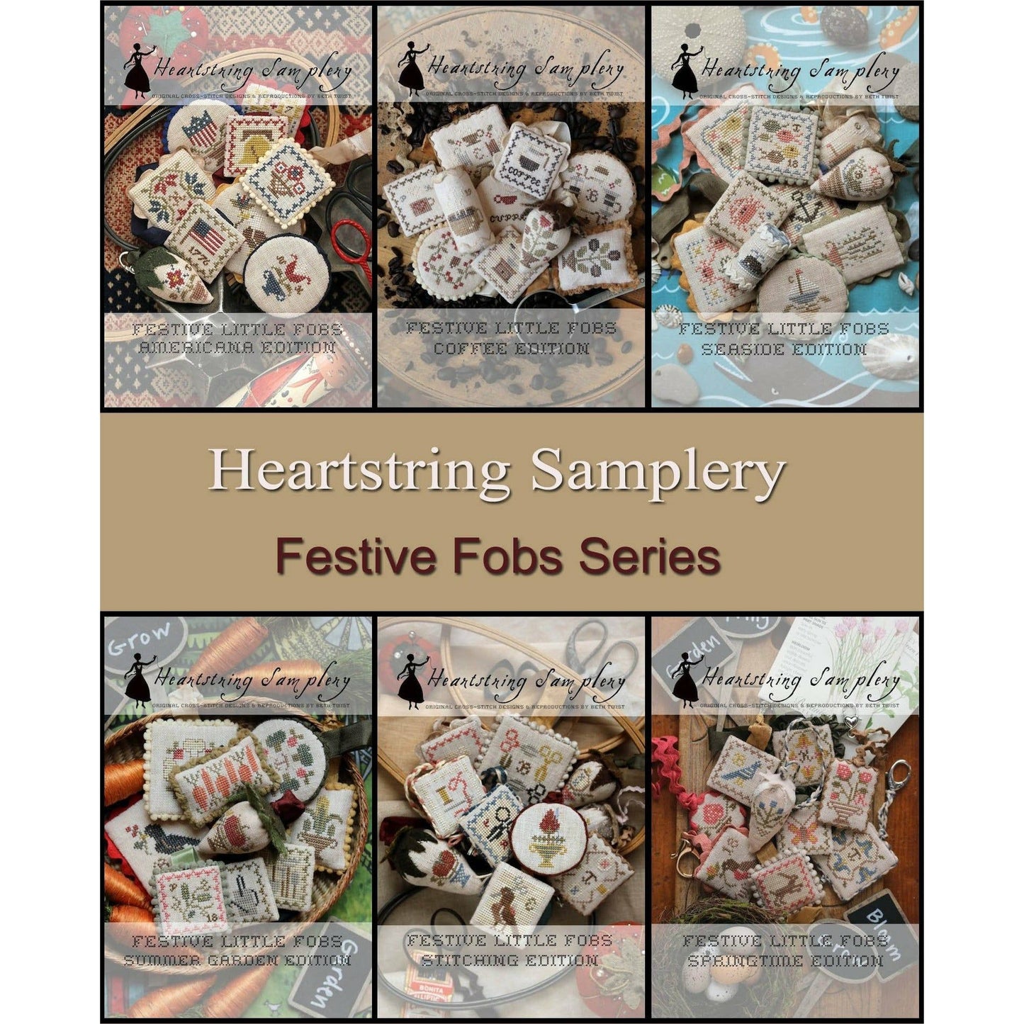 Heartstring Samplery ~ Festive Little Fobs Series Cross Stitch Pattern