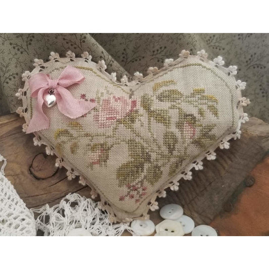 Samplers Not Forgotten ~ Floral Heart Cross Stitch Kit