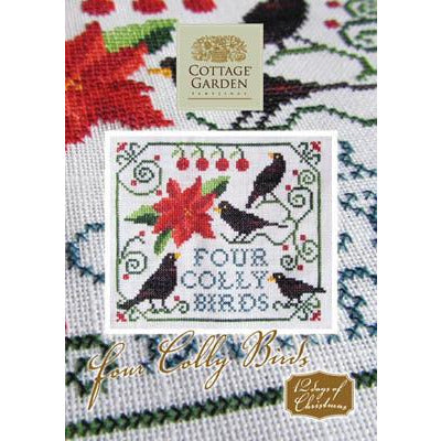 Cottage Garden Samplings ~ 12 Days of Christmas - Four Colly Birds Pattern