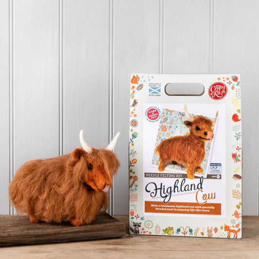 The Crafty Kit Company ~ The Highland Cow Needle Felting Kit