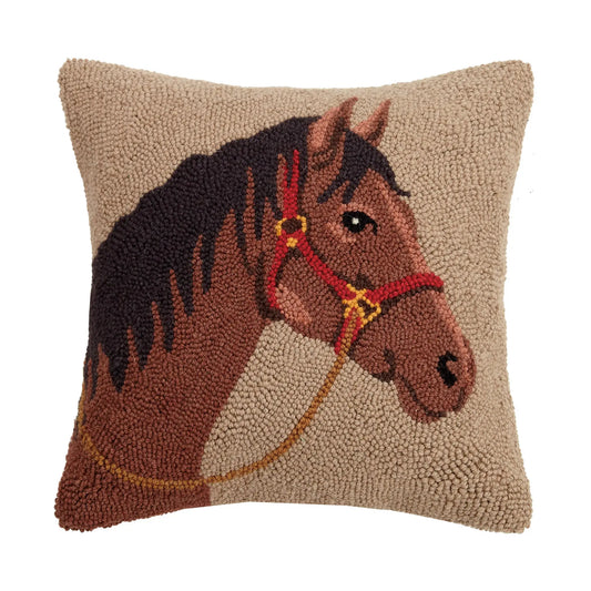 Hooked Pillow ~ Horse