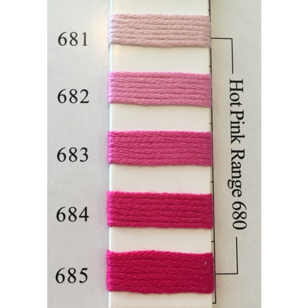 Colors 681 - 685 Hot Pink Range