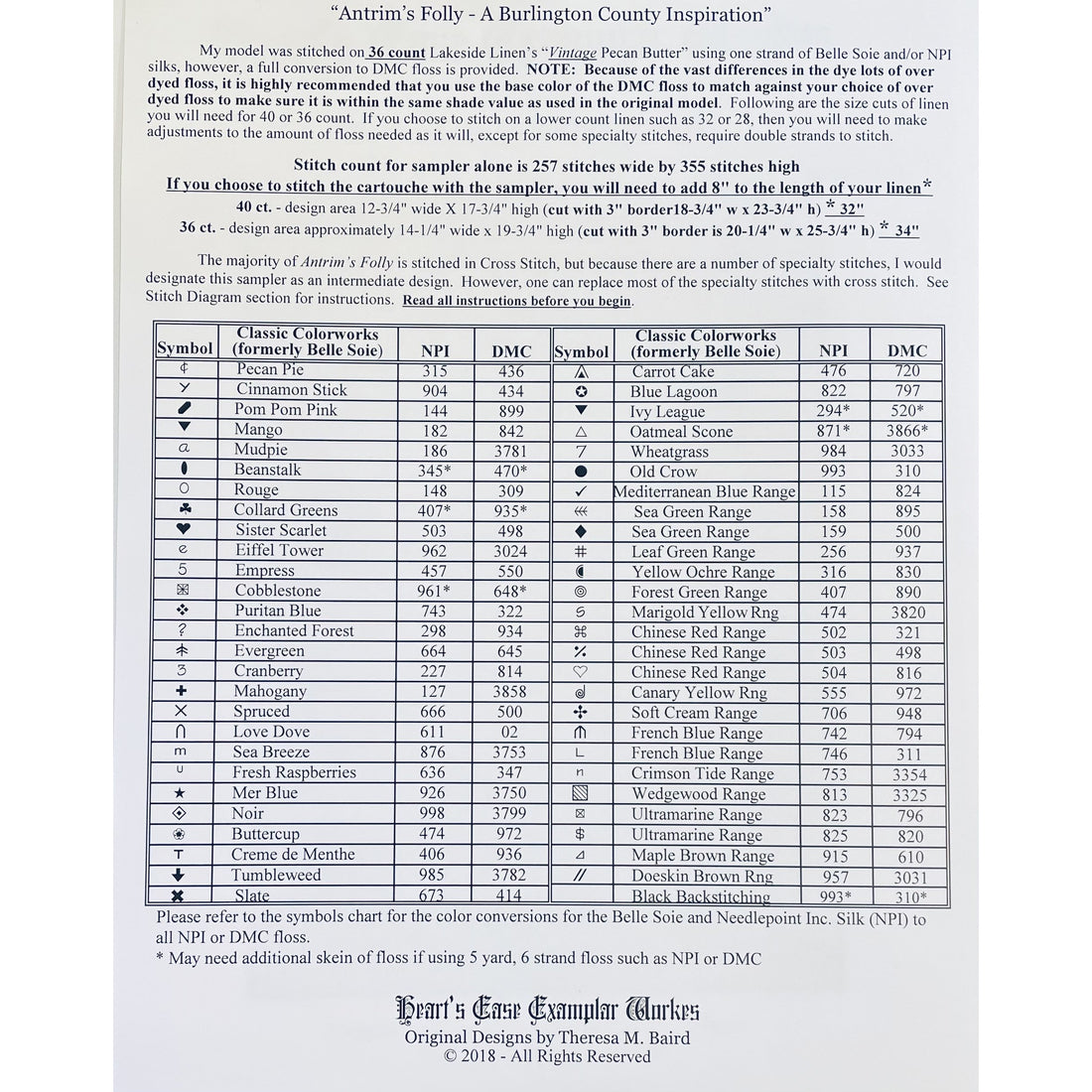 Heart's Ease Examplar Workes Antrim's Folly A Burlington County In