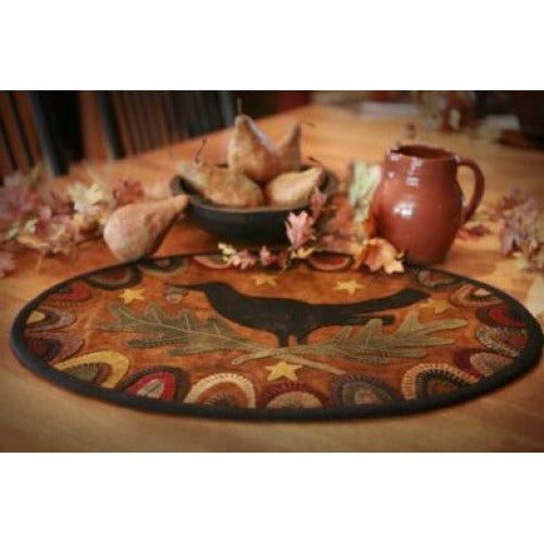 Primitive Gatherings ~ Redware Crow Tablemat Wool Applique Kit