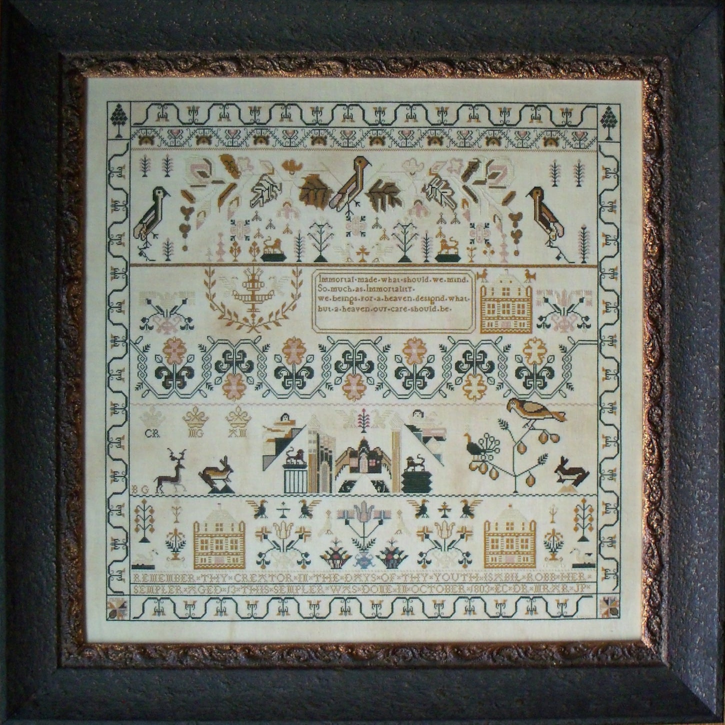 Isabill Robb 1803 Reproduction Sampler Pattern – Hobby House Needleworks