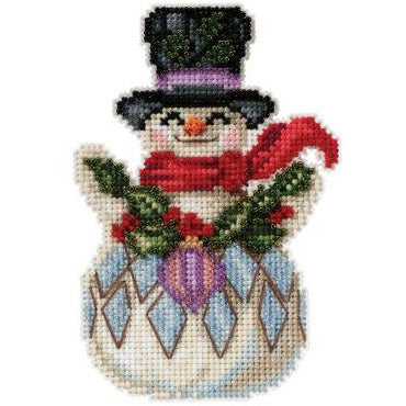2021 Jim Shore Series ~ Snowman with Holly Cross Stitch Kit