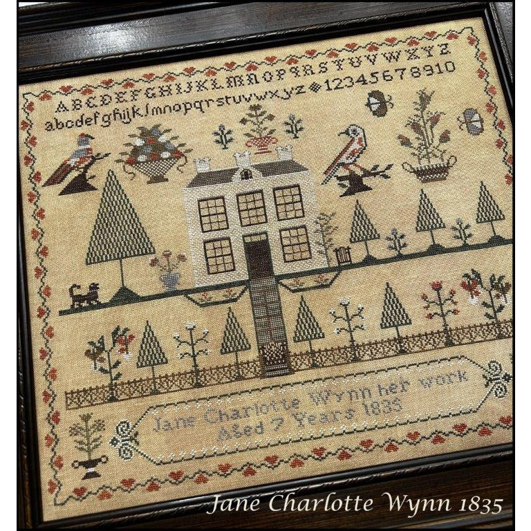 The Scarlett House ~ Jane Charlotte Wynn 1835 Sampler Pattern