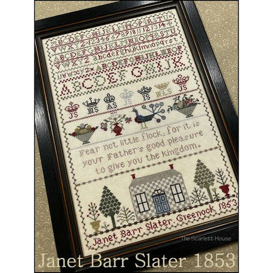 The Scarlett House ~ Janet Barr Slater 1853 Sampler Pattern