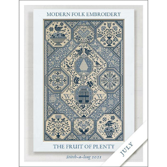 Modern Folk Embroidery ~ SAL 2021 Part 7 ~ The Fruit of Plenty July Pattern