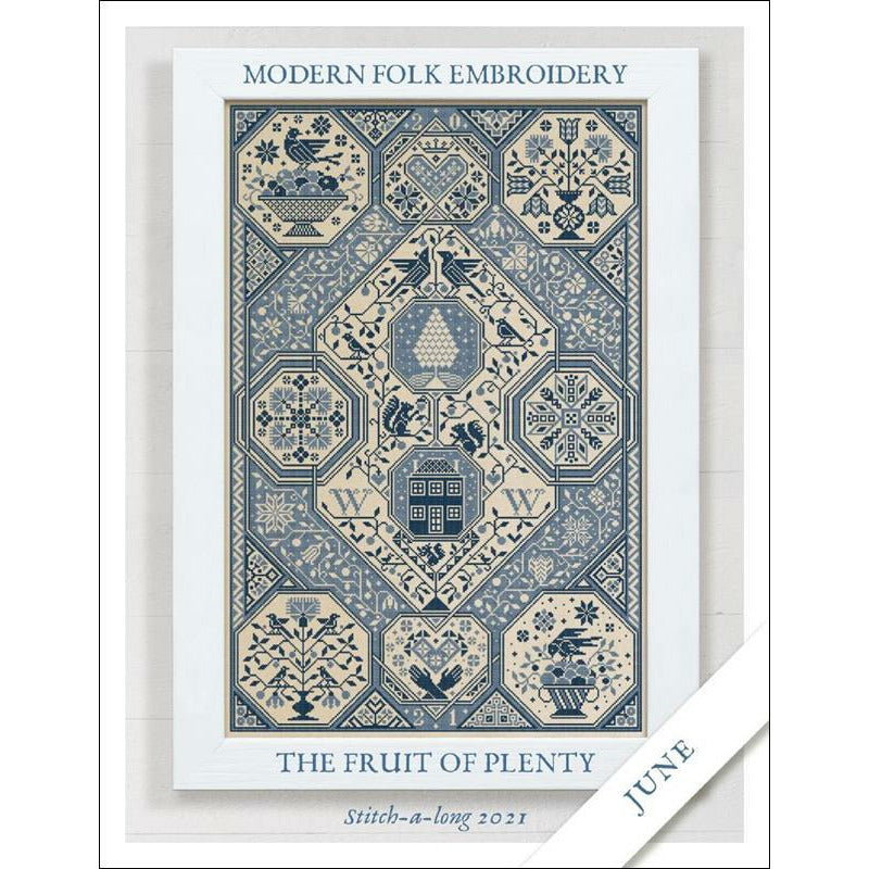 Modern Folk Embroidery ~ SAL 2021 Part 6 ~ The Fruit of Plenty June Pattern