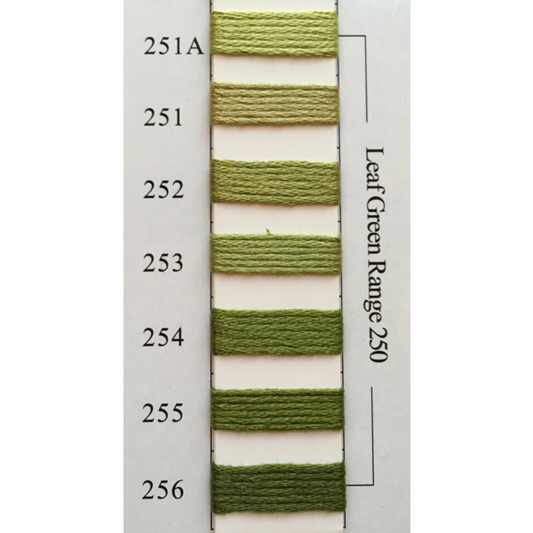 Colors 251A - 256 Leaf Green Range