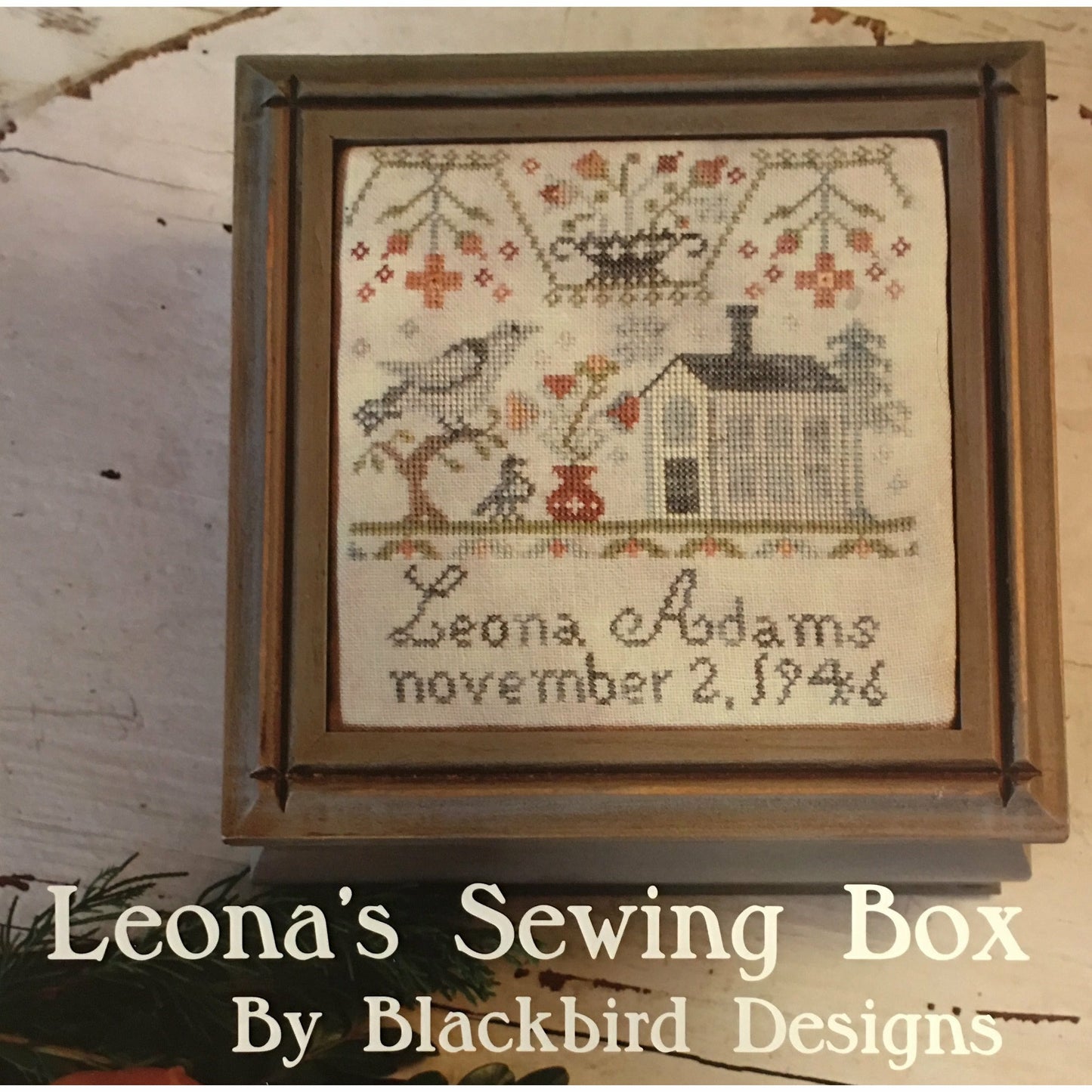 Blackbird Designs ~ Leona's Sewing Box Cross Stitch Pattern