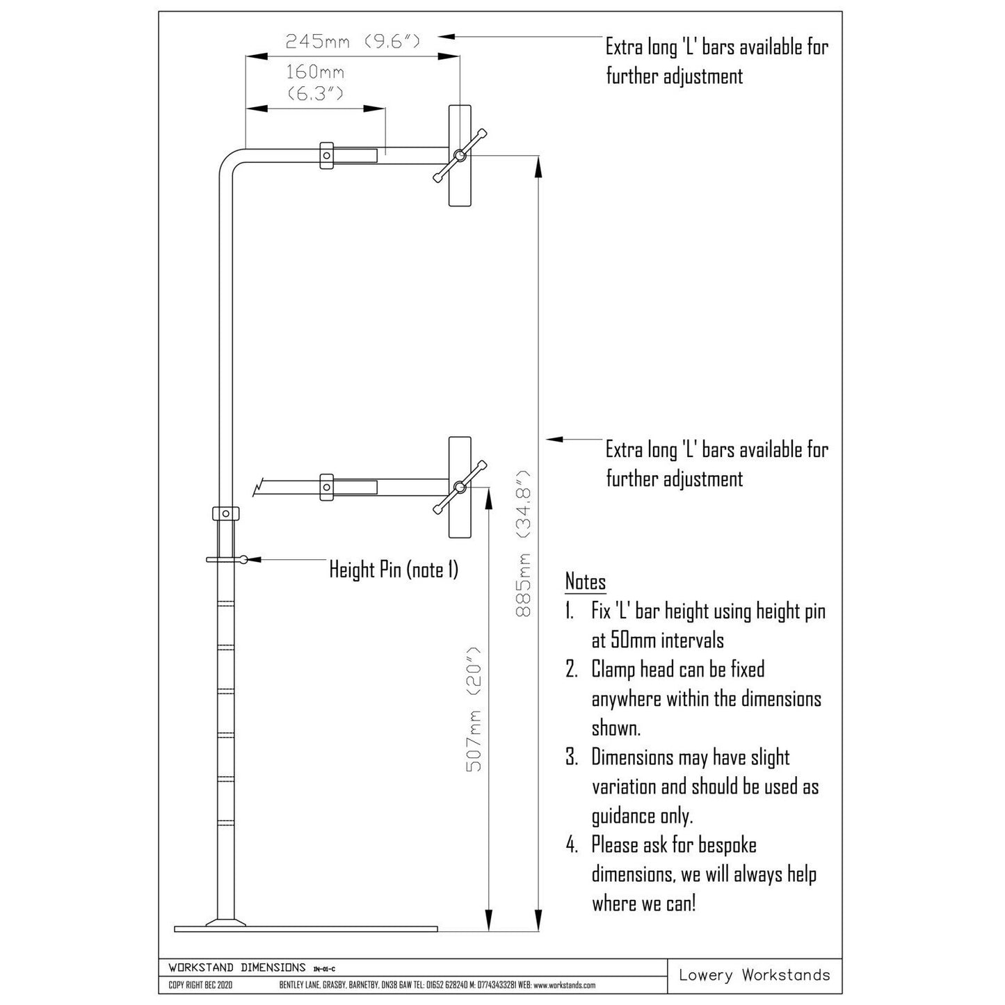 Lowery Complete Stainless Steel Workstand