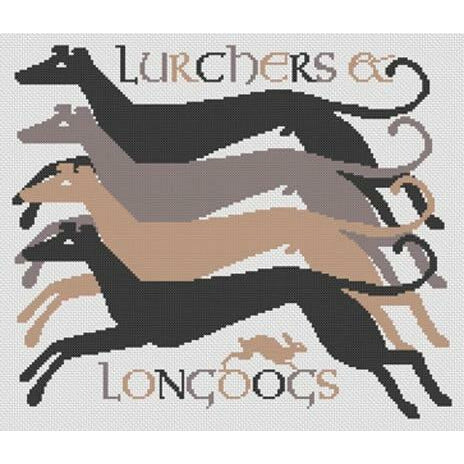 Long Dog Samplers ~ Lurchers & Longdogs Pattern