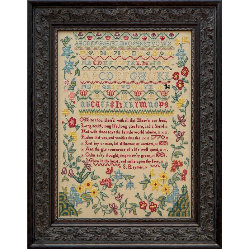 Hands Across The Sea ~ Queen of the May 2022 ~ Sarah Reymes 1770 Sampler Pattern Booklet