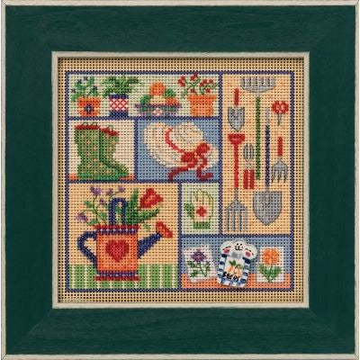 Buttons & Beads ~ Garden Sampler Cross Stitch Kit