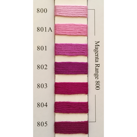 Colors 800 - 805 Magenta Range