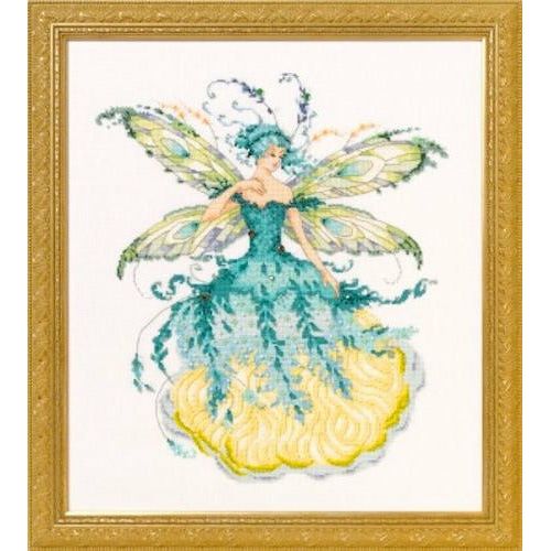 March Aquamarine Fairy Cross Stitch Pattern