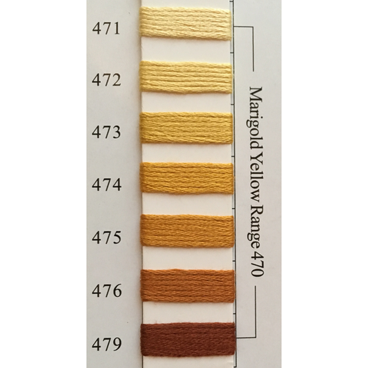 Colors 471 - 479 Marigold Yellow Range