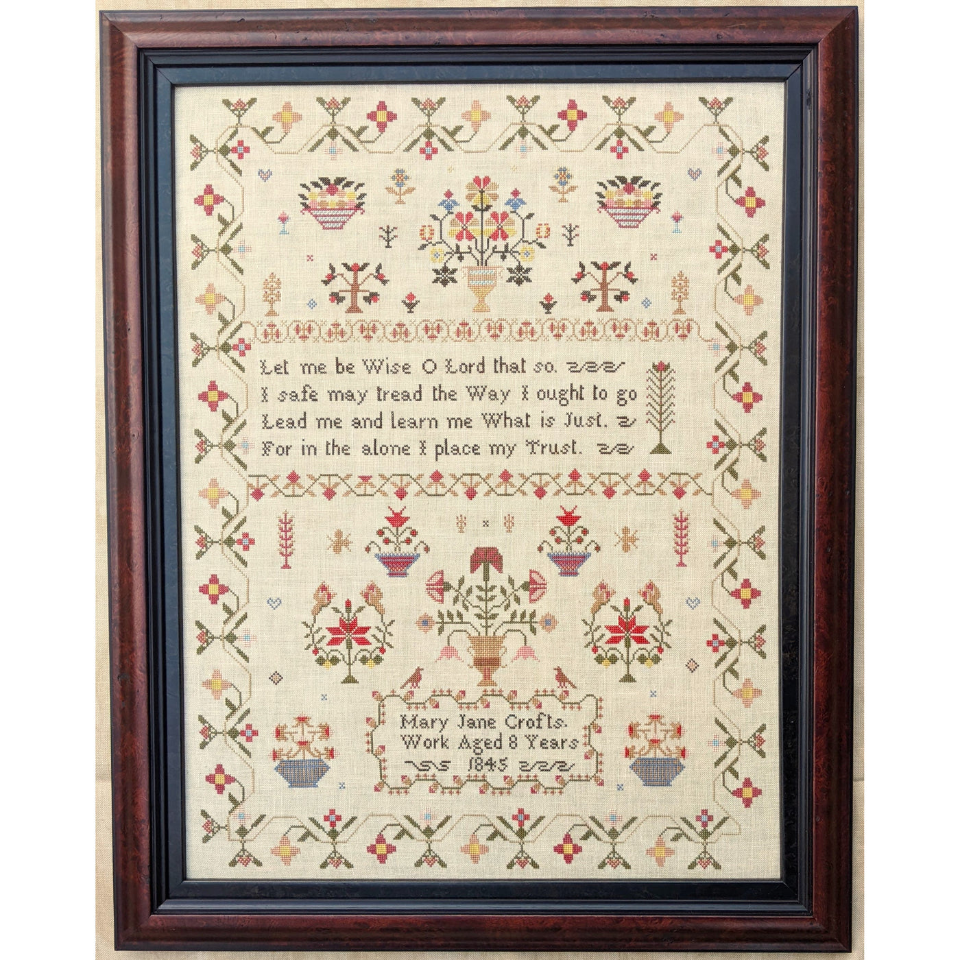 Lila's Studio ~ Mary Jane Crofts 1845 Sampler