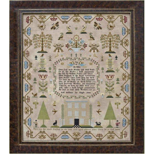 Hands Across The Sea ~ Mary Lea 1793 Reproduction Sampler Pattern