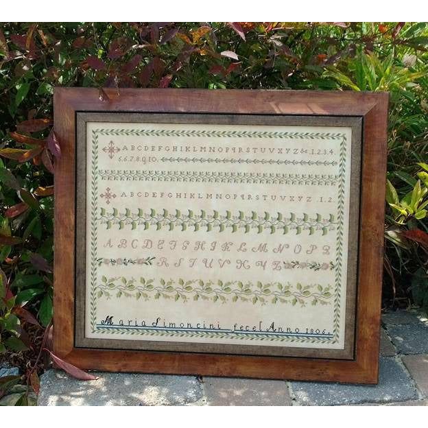 Samplers Not Maria Simoncini 1806 Reproduction Sampler Pat Hobby House Needleworks