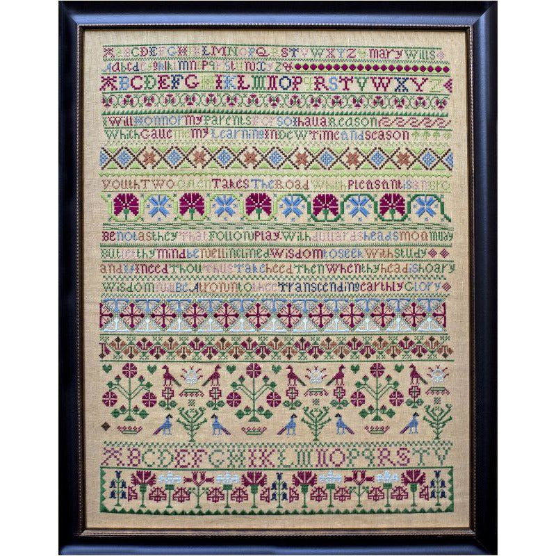 Hands Across The Sea ~ Mary Wills 1750 Reproduction Sampler Pattern
