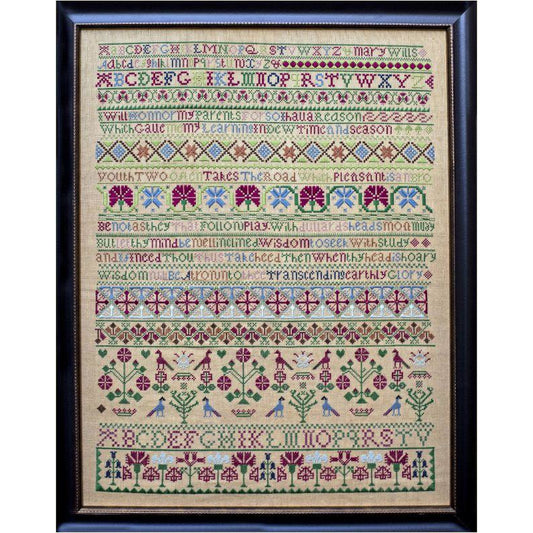 Hands Across The Sea ~ Mary Wills 1750 Reproduction Sampler Pattern
