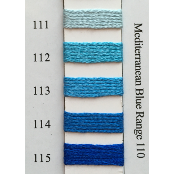 Colors 111 - 115 Mediterranean Blue Range