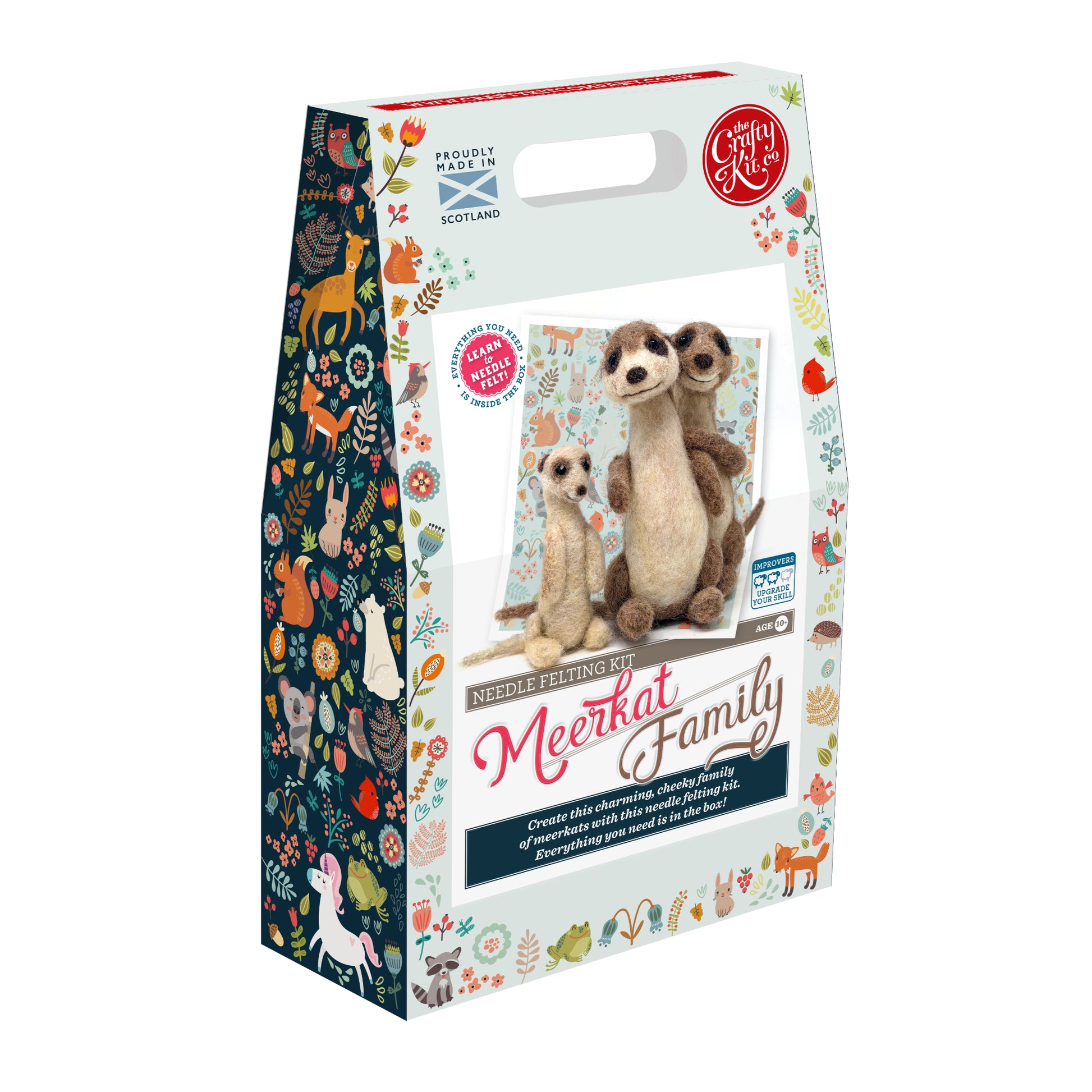 The Crafty Kit Company ~ Meerkat Family Needle Felting Kit – Hobby