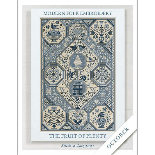 Modern Folk Embroidery ~ SAL 2021 Part 10 ~ The Fruit of Plenty October Pattern