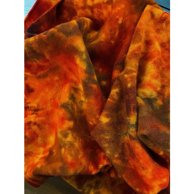 Primitive Gatherings ~ Orange Leaf Hand-Dyed Wool Fabric Fat Quarter