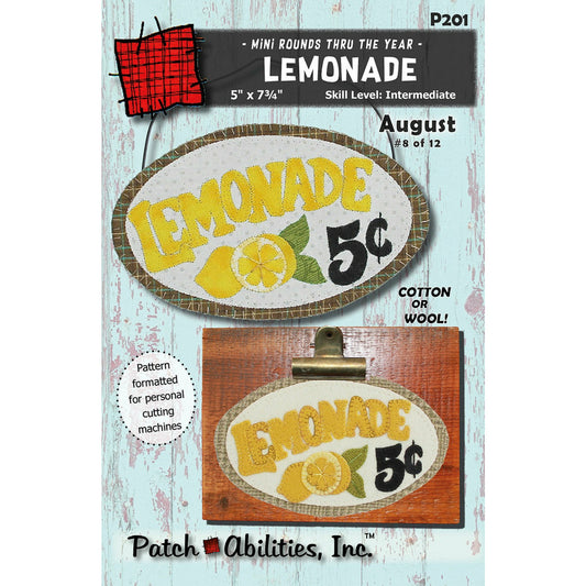 Lemonade Wool Applique Pattern