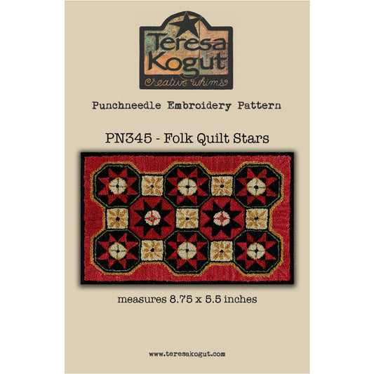 Teresa Kogut ~ Folk Quilt Stars Punch Needle Pattern