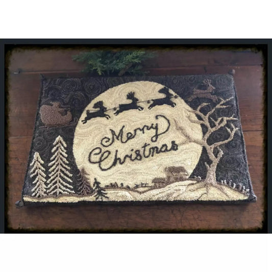 Two Old Crows ~ Santa's Midnight Ride Punch Needle Pattern