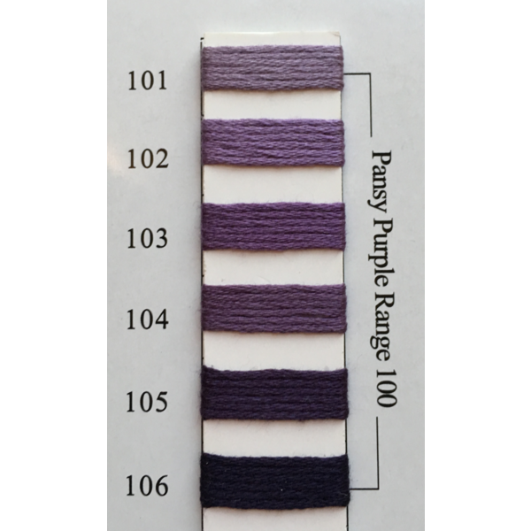Colors 101 - 106 Pansy Purple Range