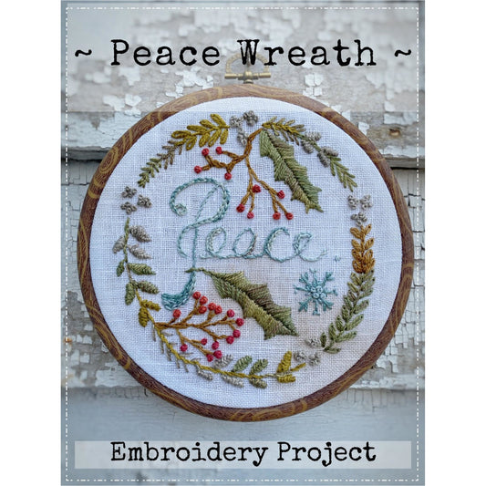 Notforgotten Farm ~ Peace Wreath Embroidery Pattern
