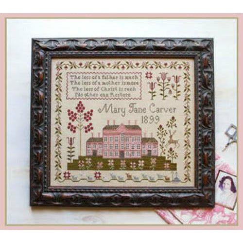 Plum Street Samplers ~ Pink House Sampler Pattern