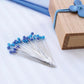 Coahana Glass Sewing Pins in a Cherry Wood Box