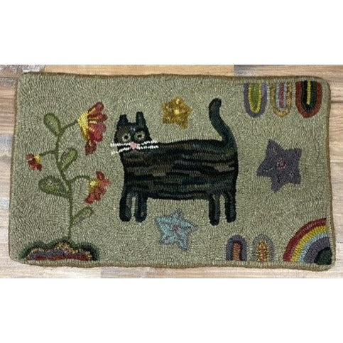 Payton's Primitives Rug Hooking Pattern ~ Purrty Kitty