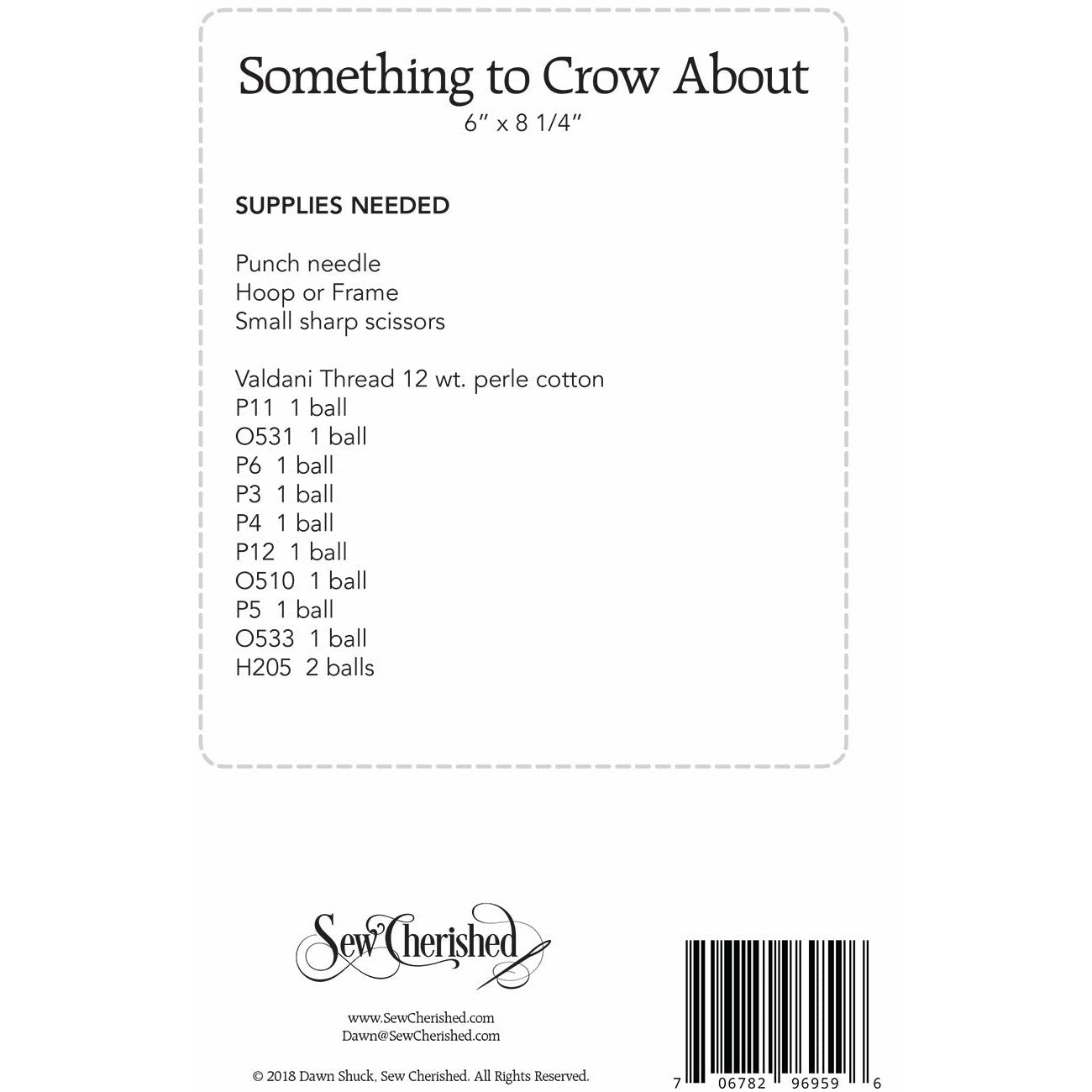 Sew Cherished ~ Something to Crow About Pattern