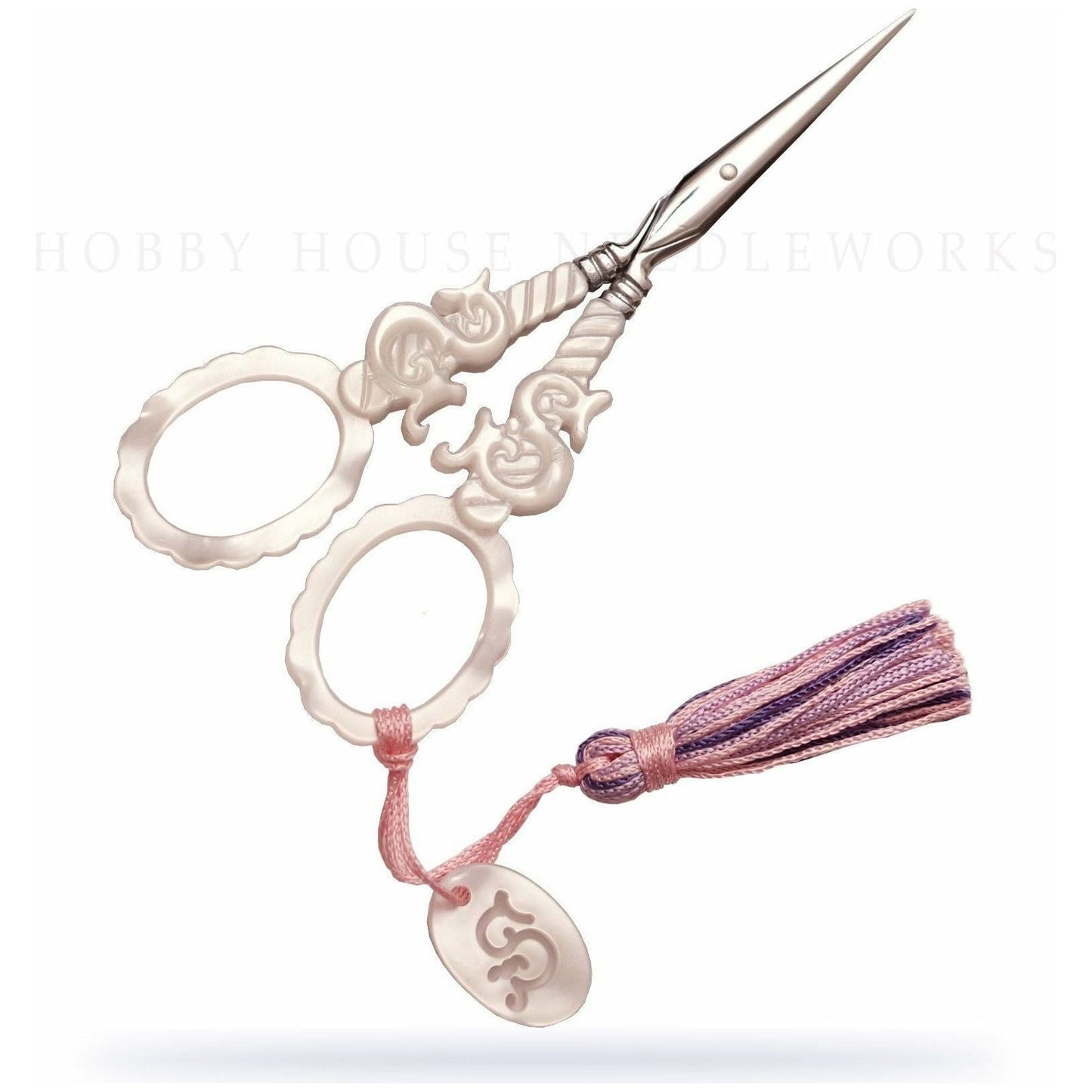 Sajou | Faux Mother of Pearl S Motif 4" Embroidery Scissors