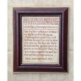 Lila's Studio ~ Sarah Ann Garrard 1871 Sampler