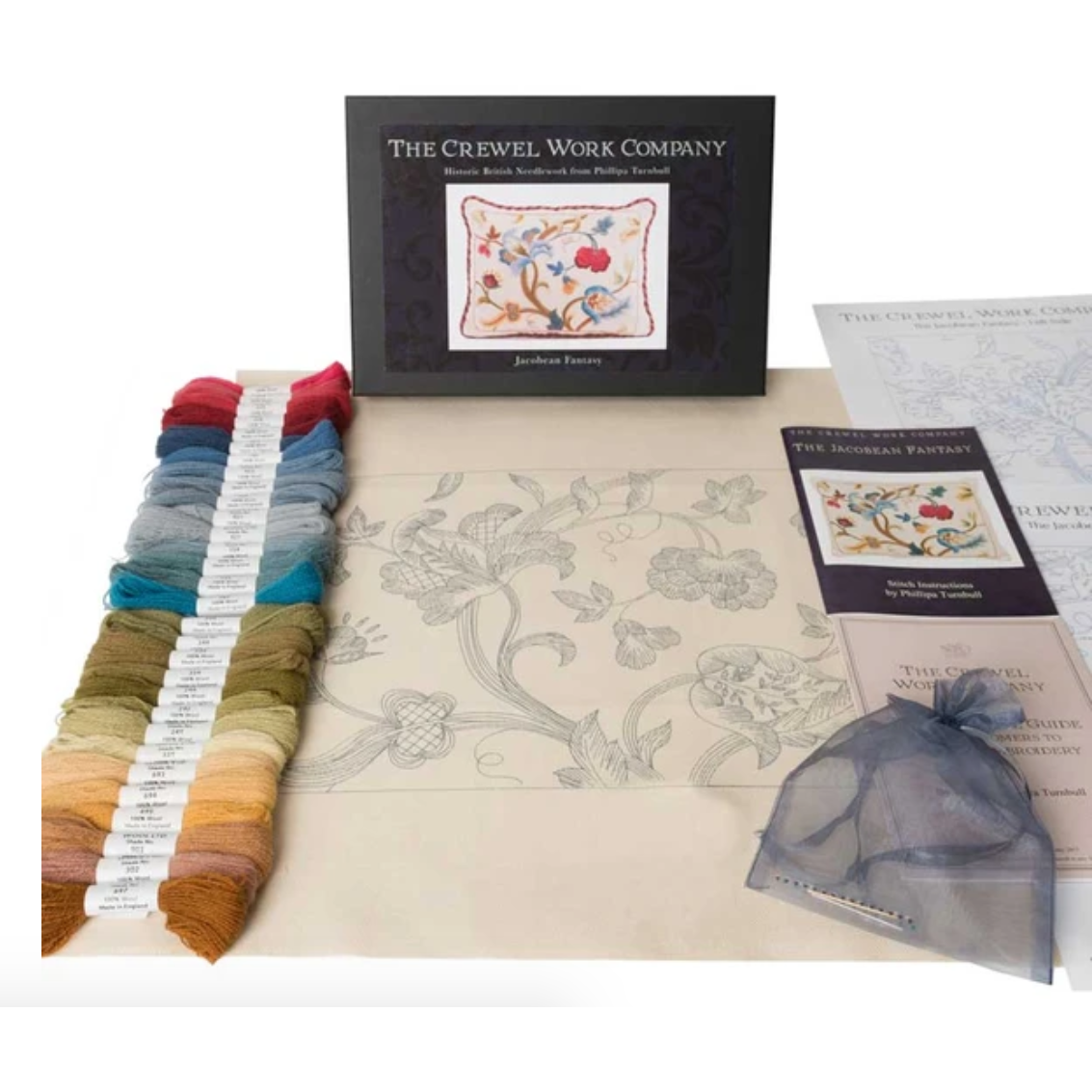 The Crewel Work Company ~ Jacobean Peacock Crewel Embroidery Kit