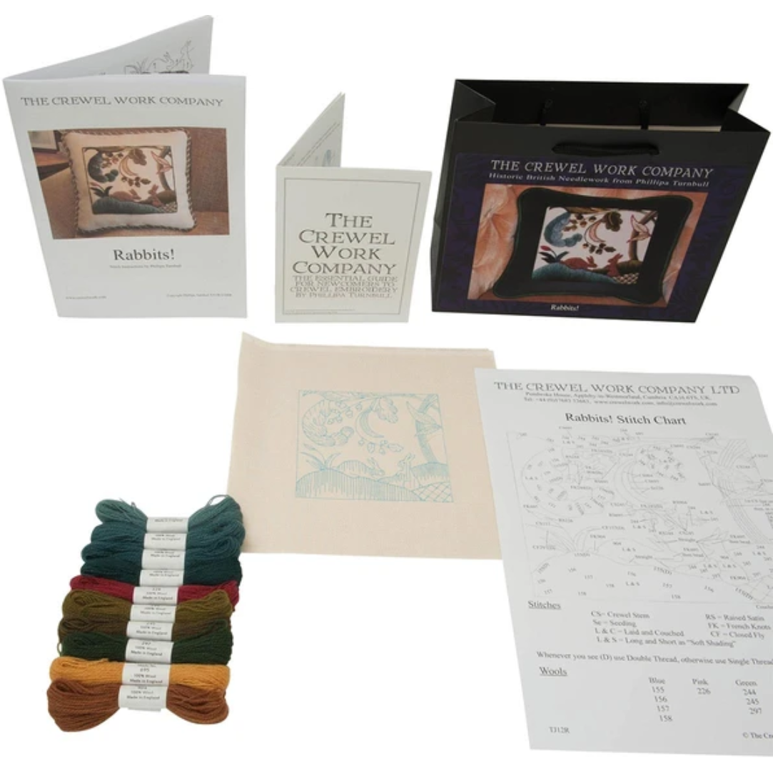 The Crewel Work Company ~ Rabbits Crewel Embroidery Kit
