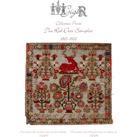 Gigi R ~ The Red Deer Sampler 1881 - 1886 Pattern