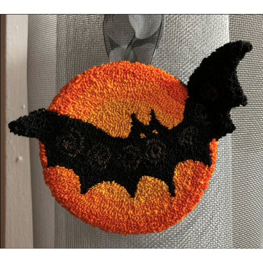 Kathy Barrick ~ Halloween Bat Punch Needle Pattern