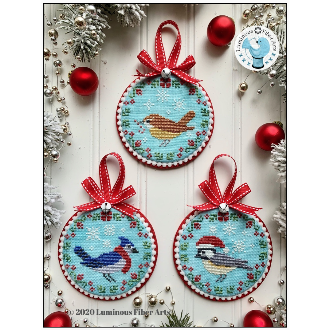Luminous Fiber Arts ~ Christmas Bird Trio Pattern
